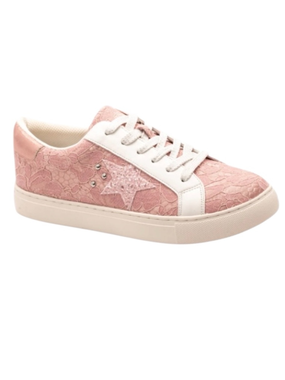 Pink Lace Supernova Glitter Star Sneakers HeyGirl by Corkys Women’s Size 11